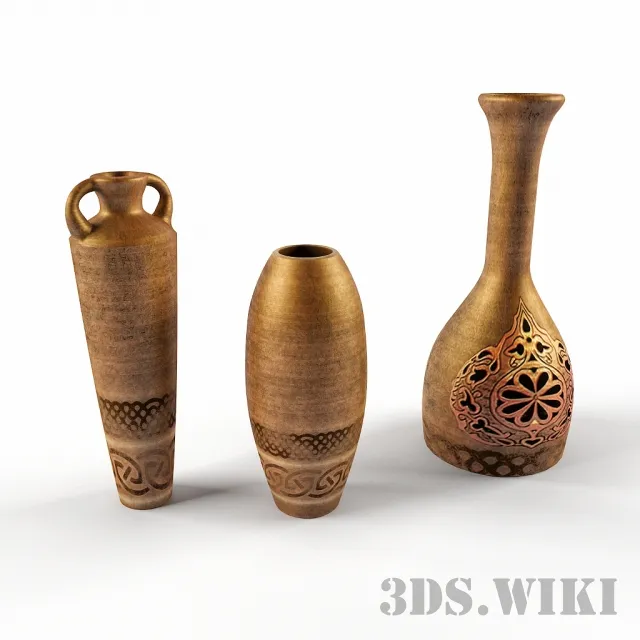 decoration - Old classic vases 3D Model