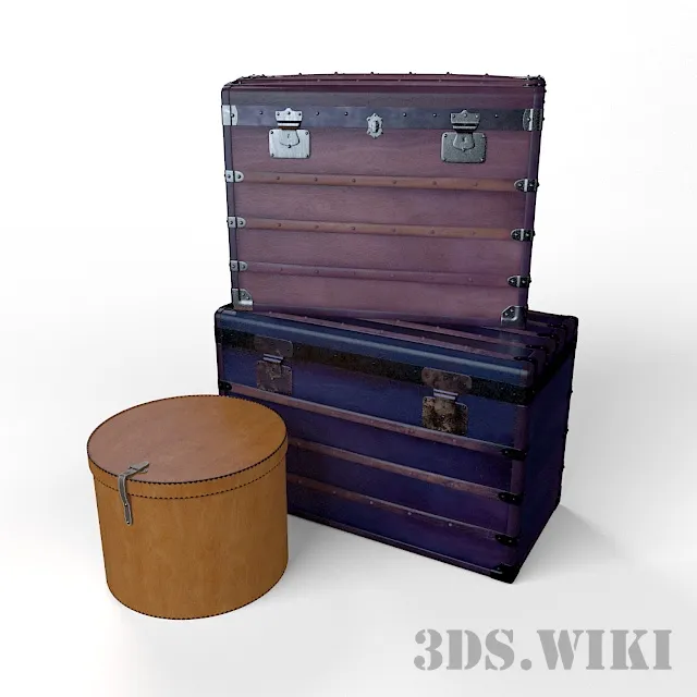 decoration - Old suitcases 3D Model