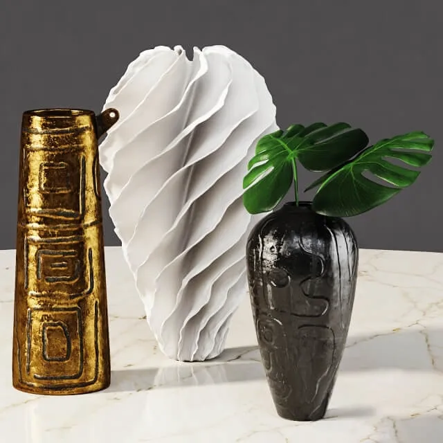 decoration - Omec vases and Sandra Davolio vase 3D Model