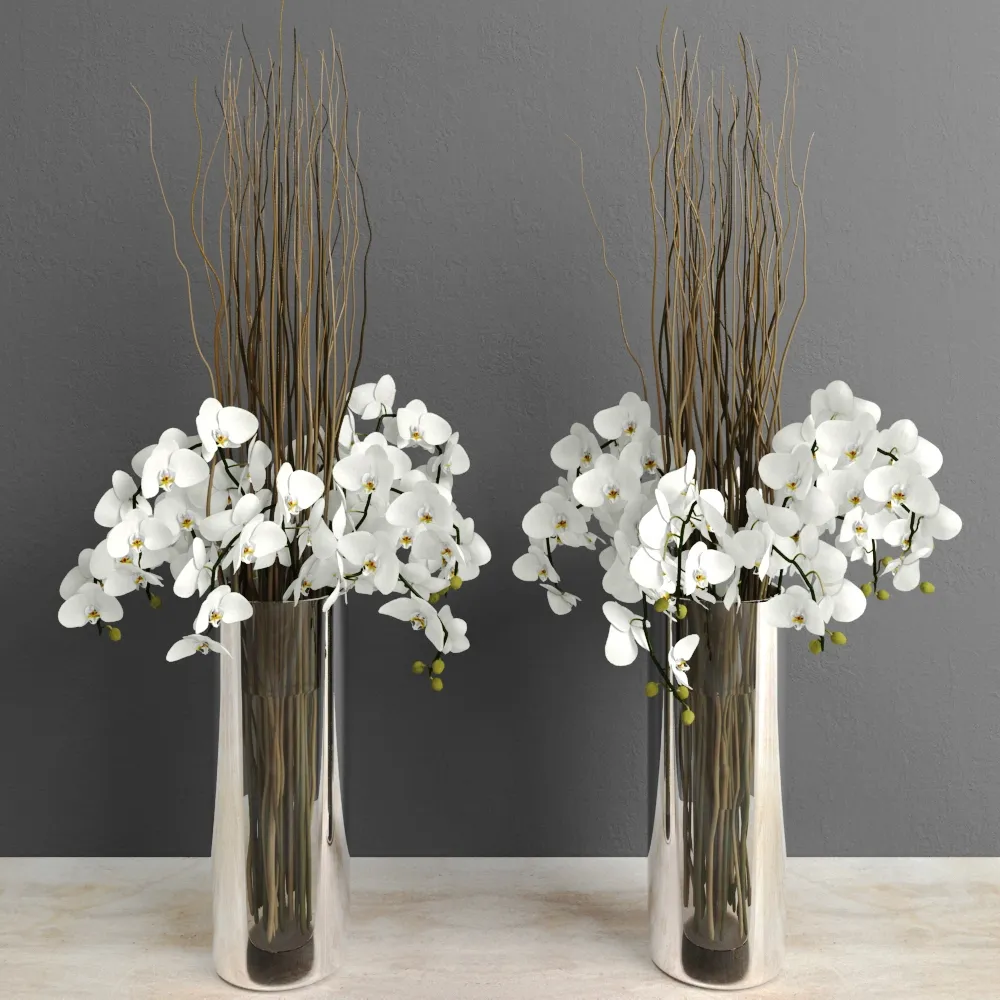 decoration - Orchids with willow branches 89 3D Model