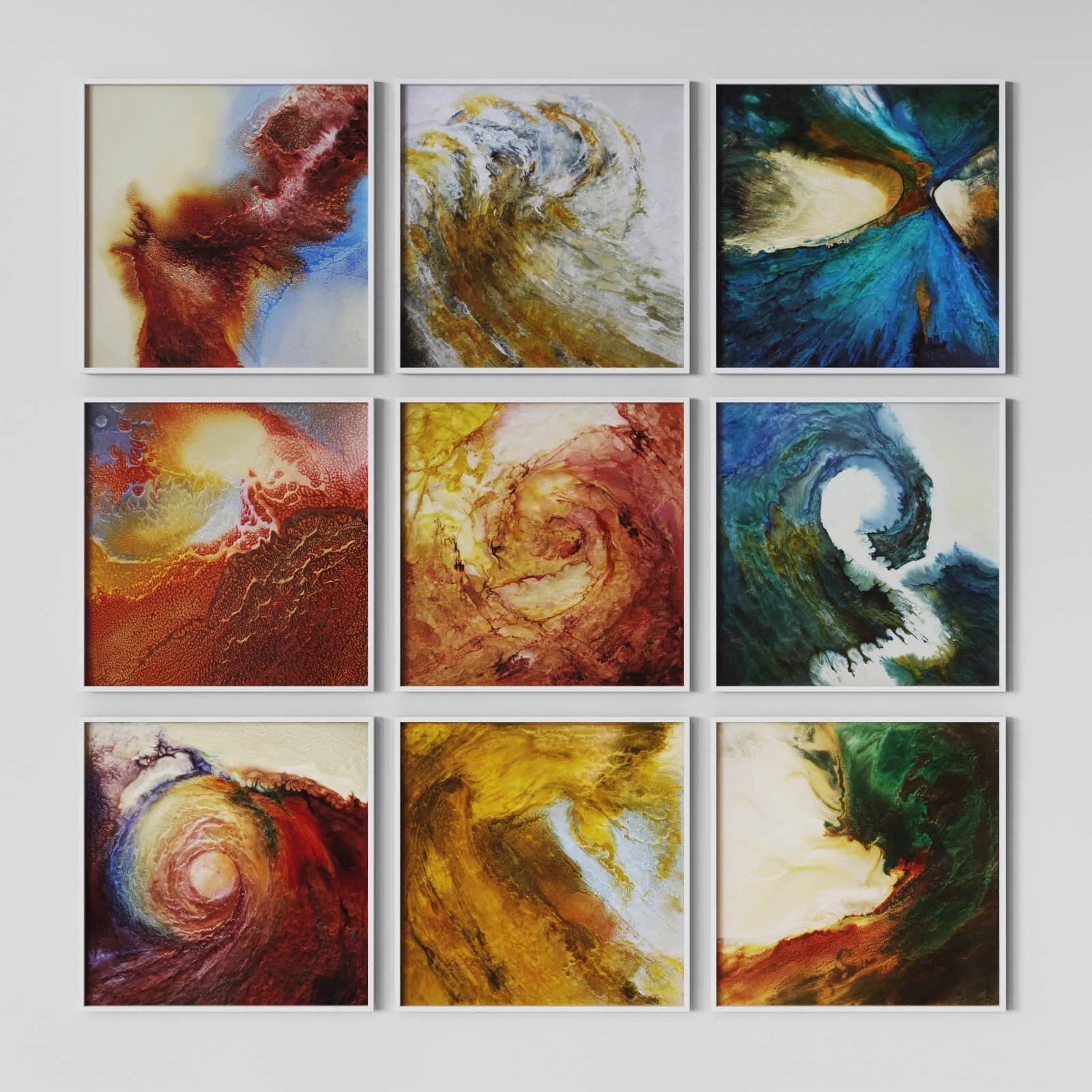 decoration - Paintings set 003 3D Model