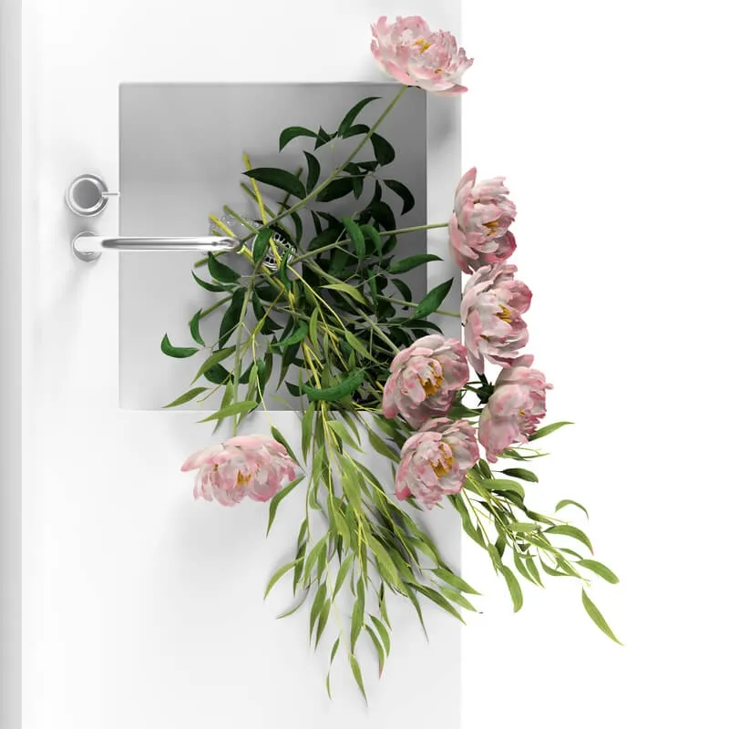 decoration - Peonies in sink 3D Model