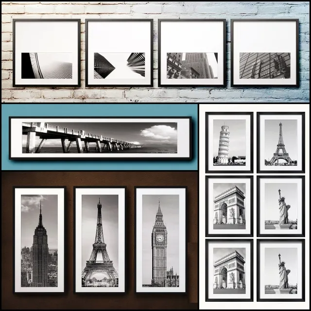 decoration - Picture in the frame. 113 Picture Frame Collection 3D Model