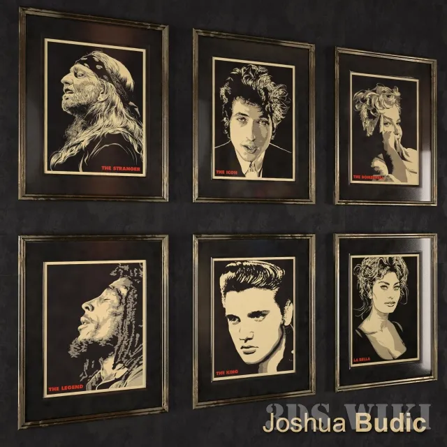 decoration - Pictures of world stars 3D Model