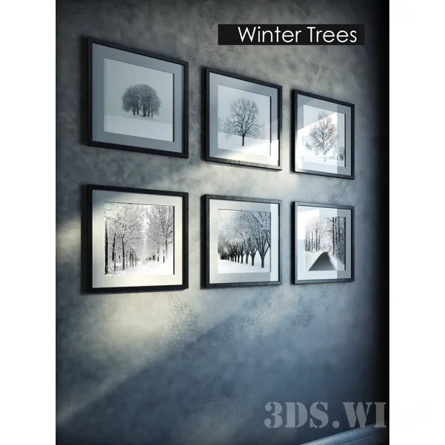 decoration - Pictures - Winter forest 3D Model