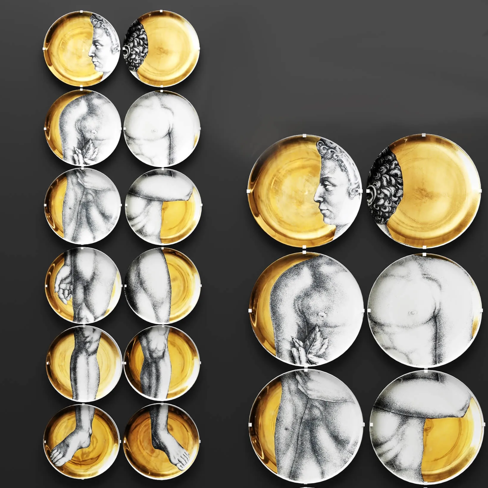 decoration - Piero  Fornasetti 'Adamo' Porcelain 3D Model