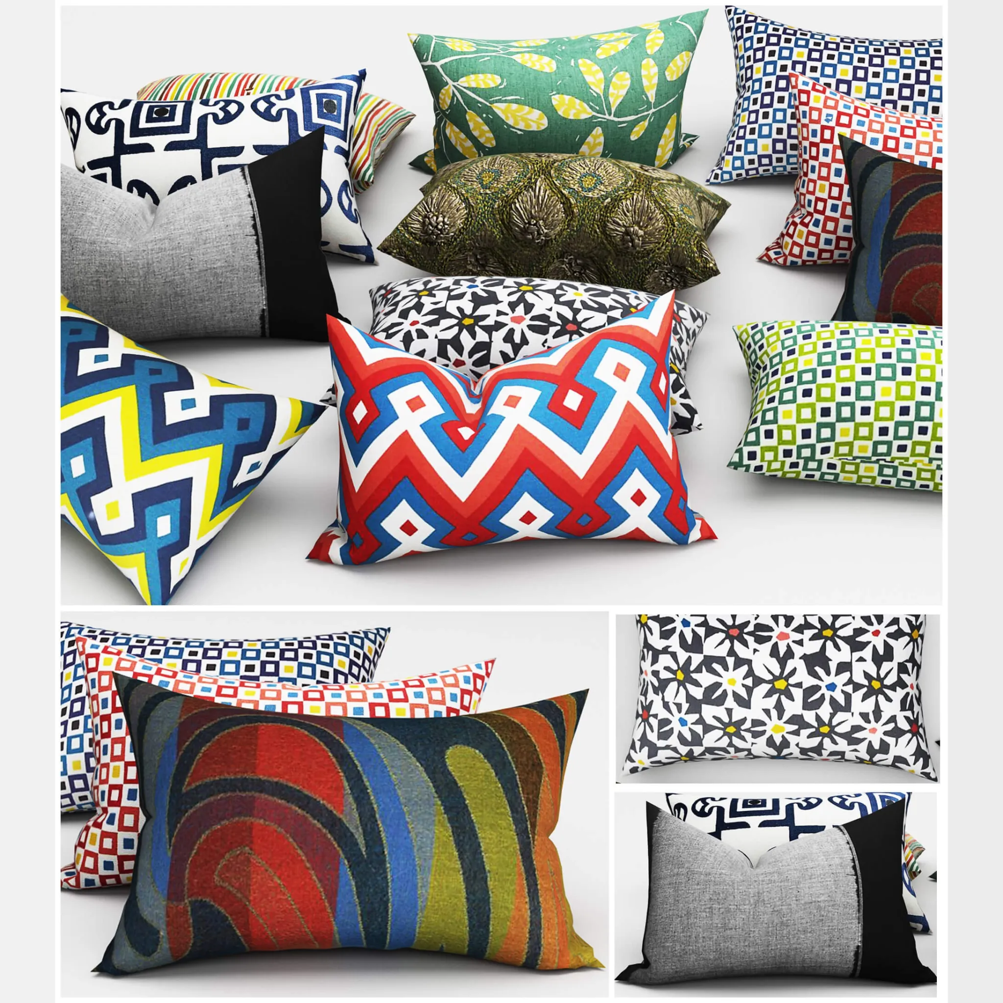 decoration - Pillows collection 548 3D Model