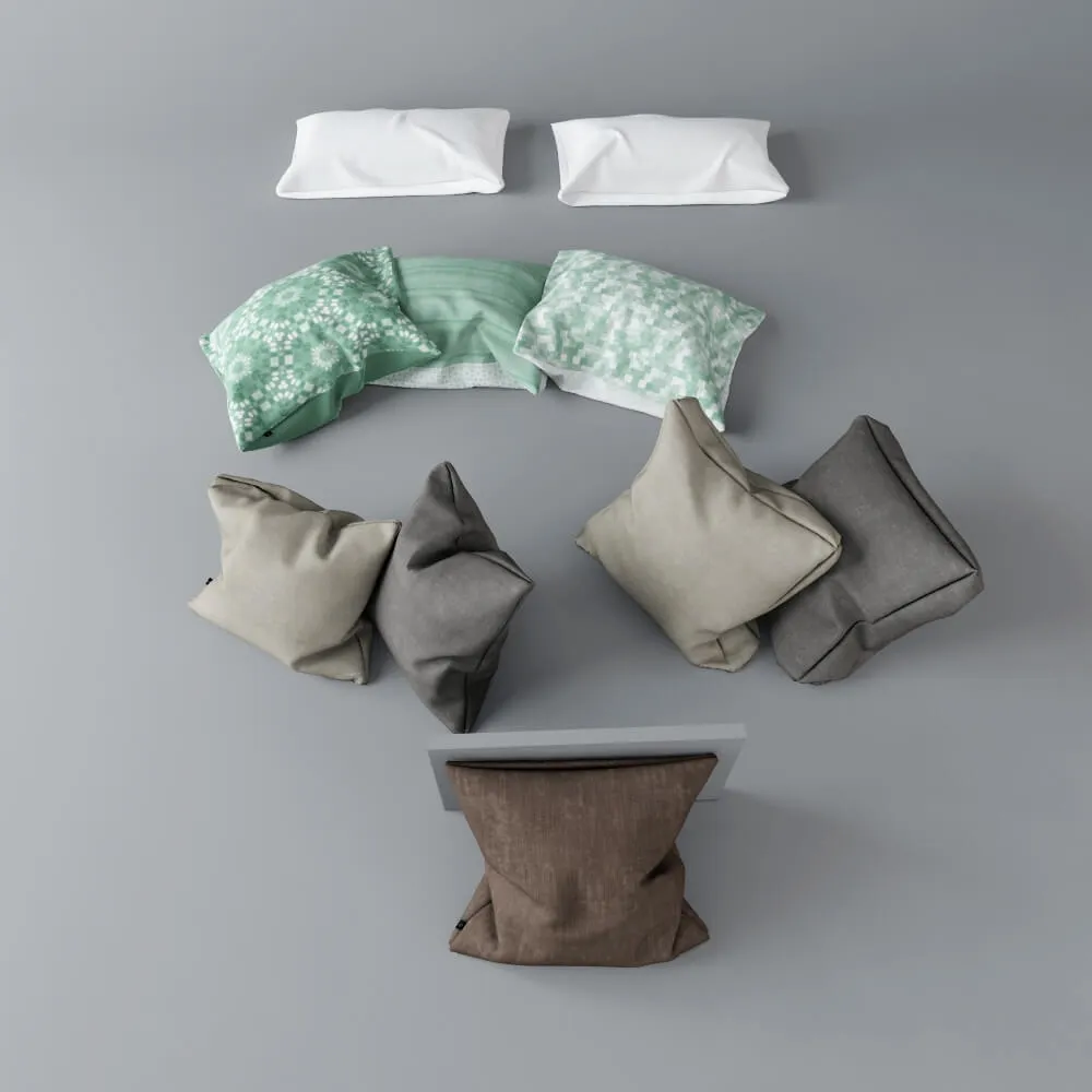 decoration - Pillows mix 3D Model