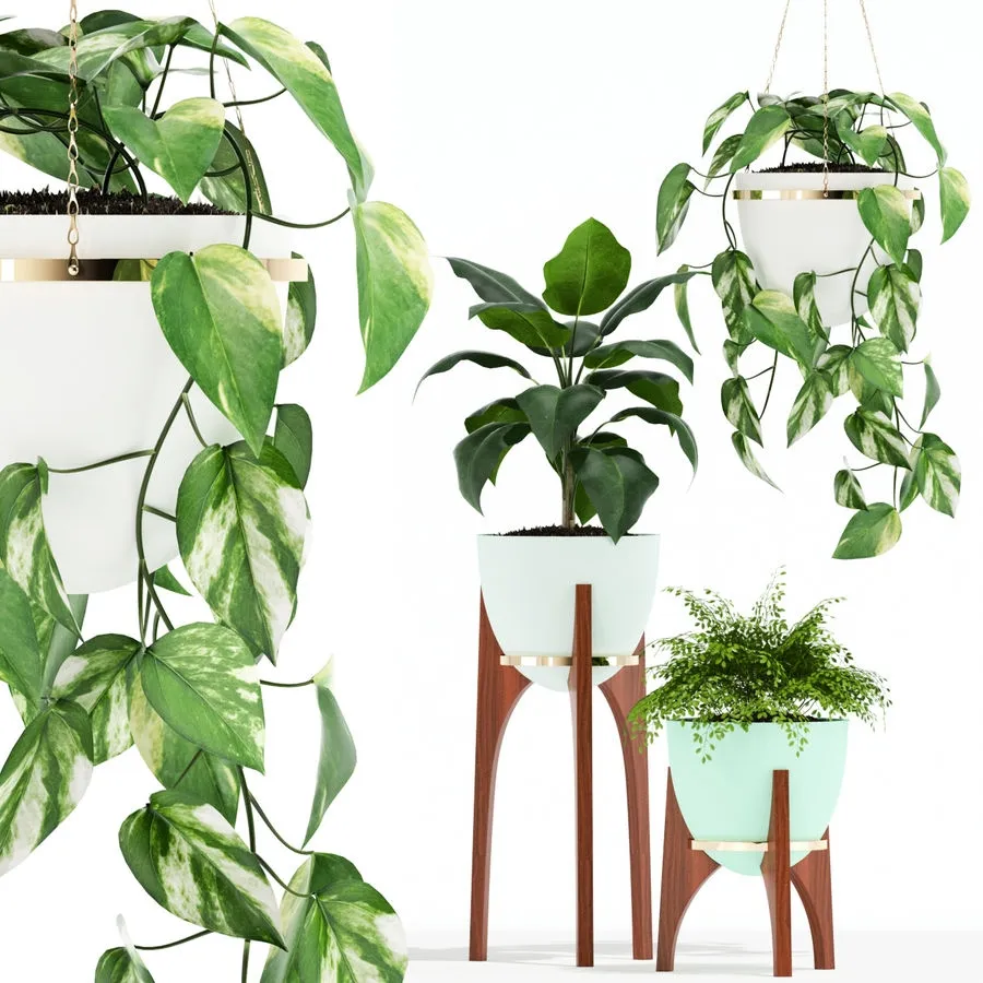 decoration - Plants collection 134 Retro Print Revival Planter 3D Model