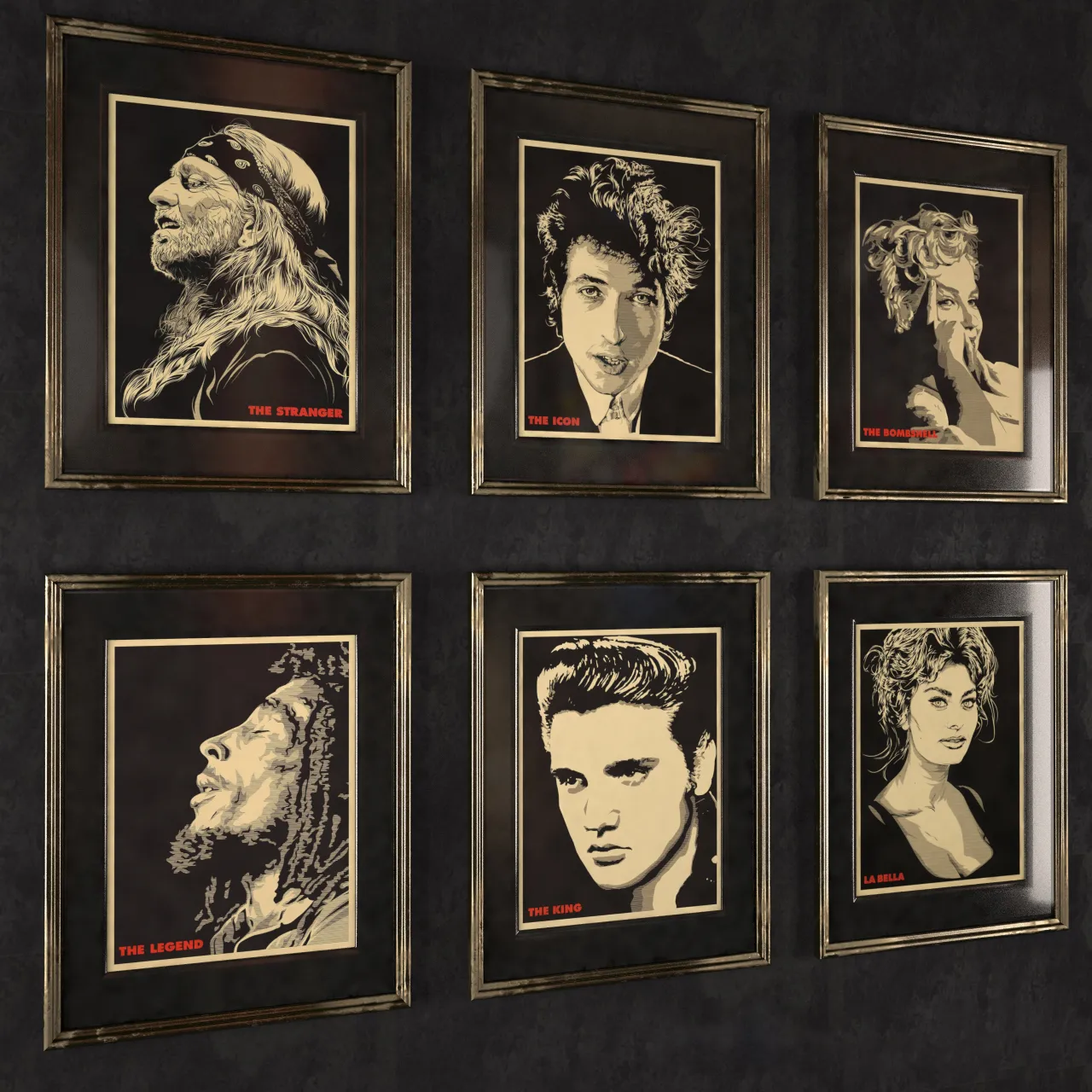 decoration - Posters of stars 01 3D Model