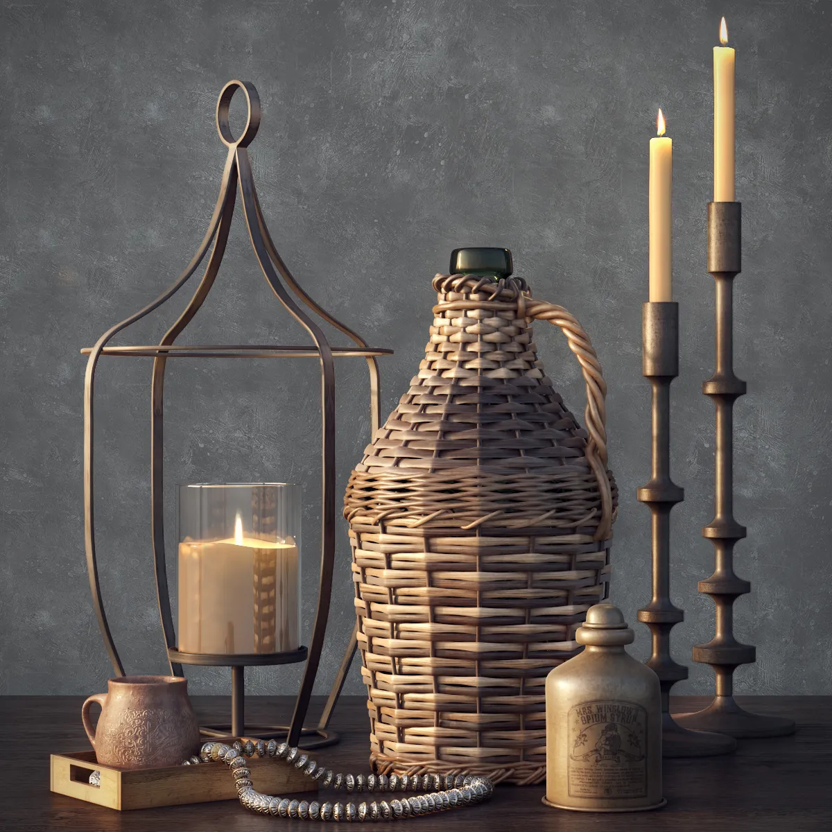 decoration - Pottery Barn decoration set 52 3D Model