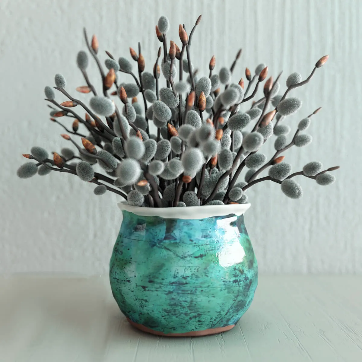 decoration - Pussy willow bouquet 3D Model