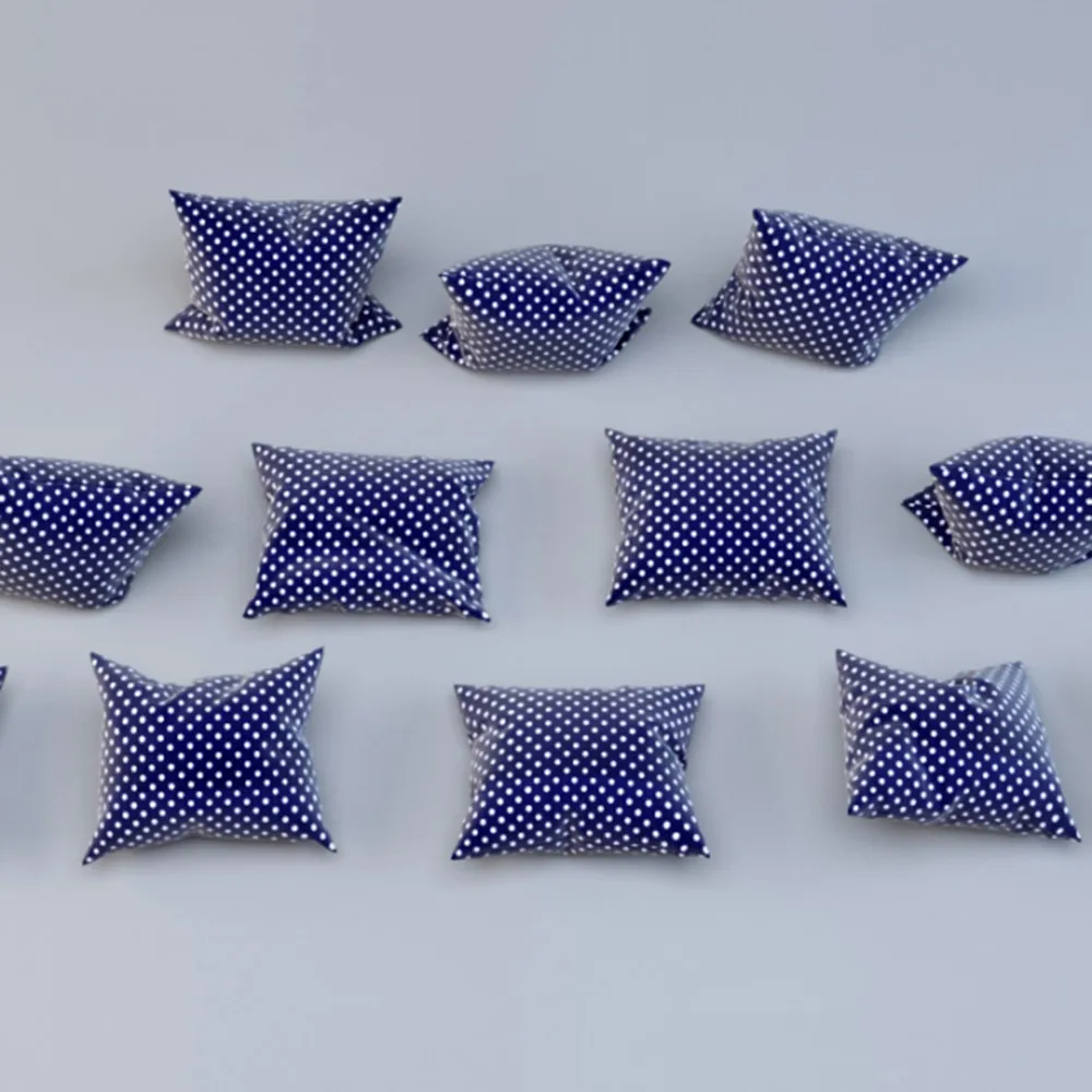 decoration - Rectangular pillows with different use options 3D Model