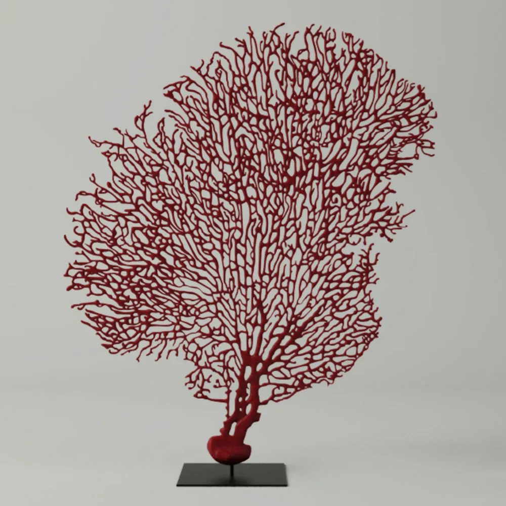 decoration - Red gorgonian 3D Model