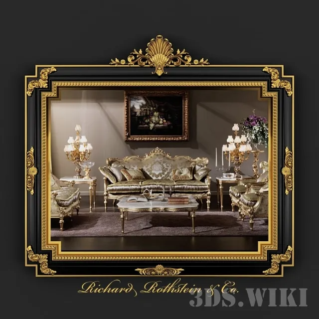 decoration - Regency Style mirror 3D Model