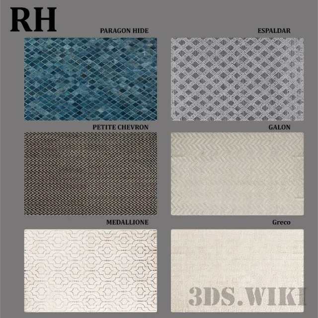 decoration - Restoration Hardware Carpet Collection 3D Model