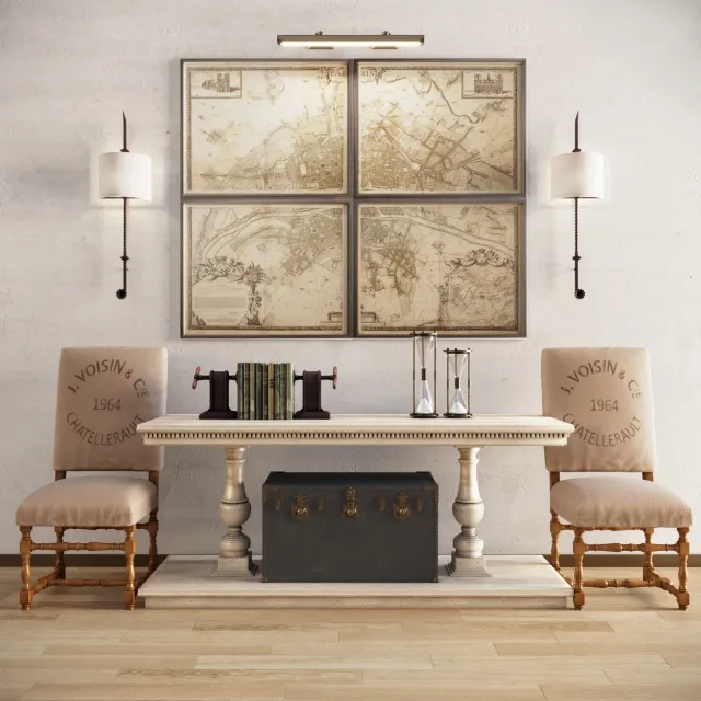decoration - Restoration hardware decor set 1 3D Model