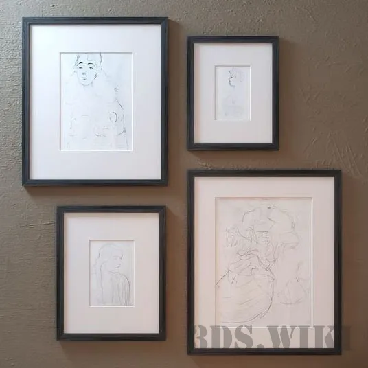 decoration - Restoration Hardware frames 3D Model