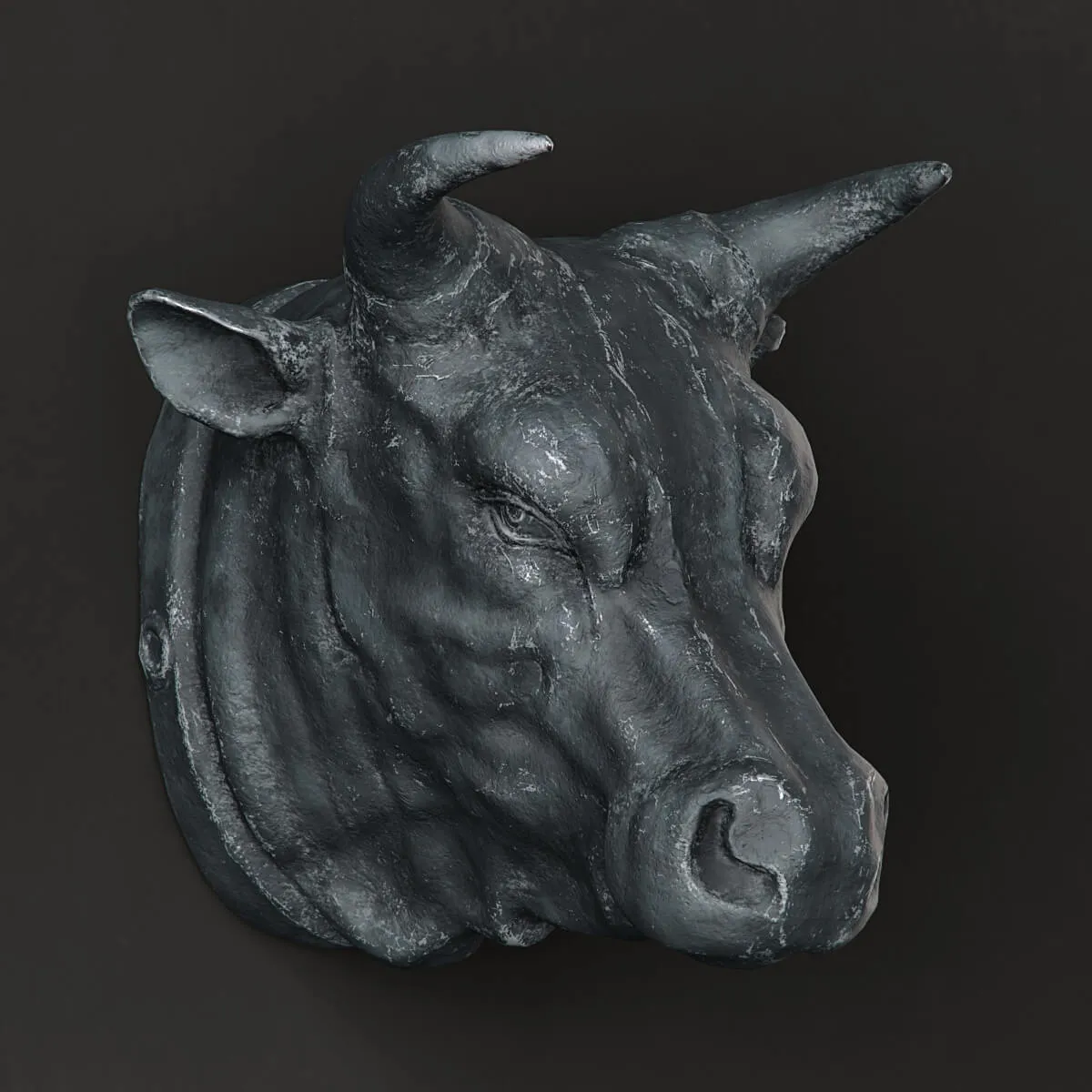 decoration - RH Circa 1900 cast metal  bull's head 3D Model