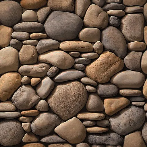 decoration - River rock stones 3D Model