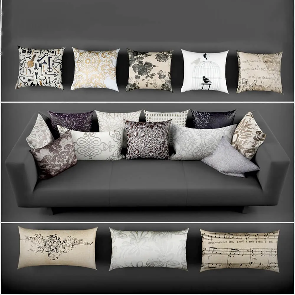 decoration - Rizzy Home pillows 3D Model