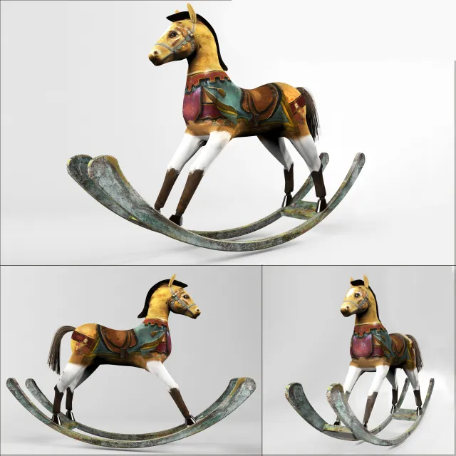 decoration - Rocking horse 2 3D Model