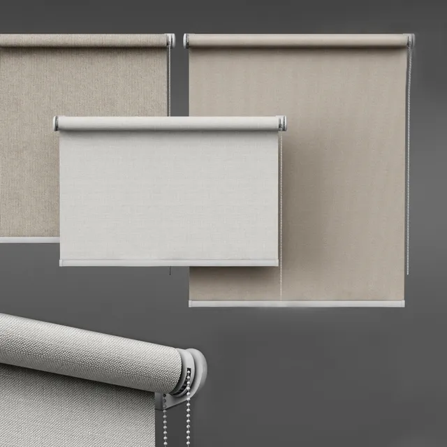 decoration - Roller blind set 01 3D Model