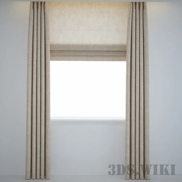 decoration - Roman blinds - Roman blinds 3D Model