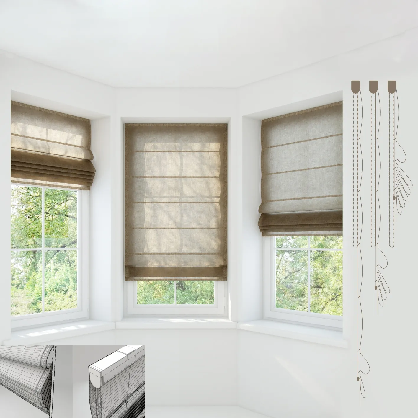 decoration - Roman curtain 97 3D Model