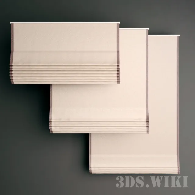 decoration - Roman curtains 3D Model