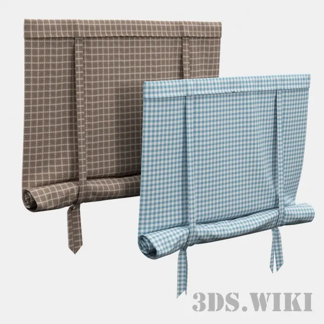 decoration - Roman roller blinds 3D Model