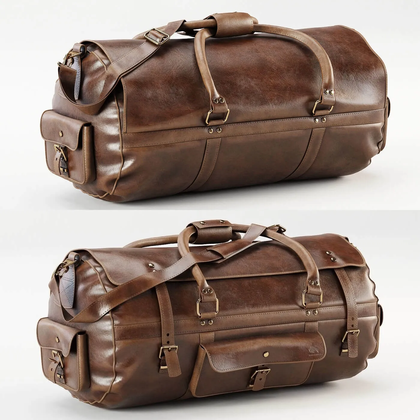 decoration - Roosevelt Buffalo Leather Travel Duffle Bag 3D Model