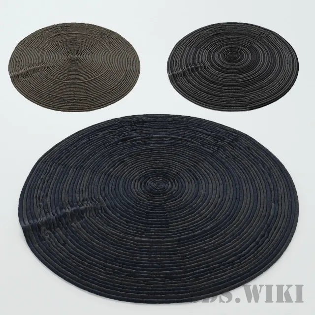 decoration - Round colorful carpets 3D Model