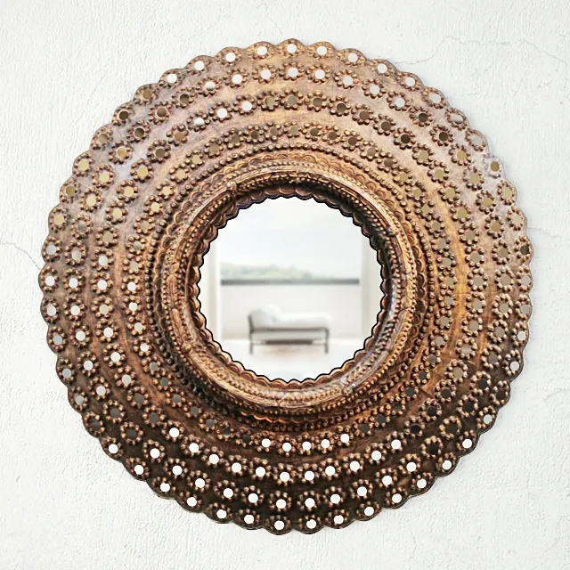 decoration - Round mirror 3D Model