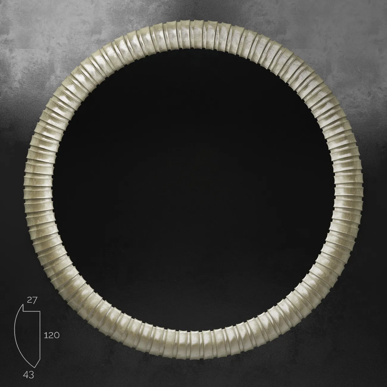 decoration - Round Mirror (baguette art.TL1151-3453) 3D Model