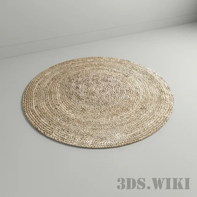 decoration - Round plain rug 3D Model