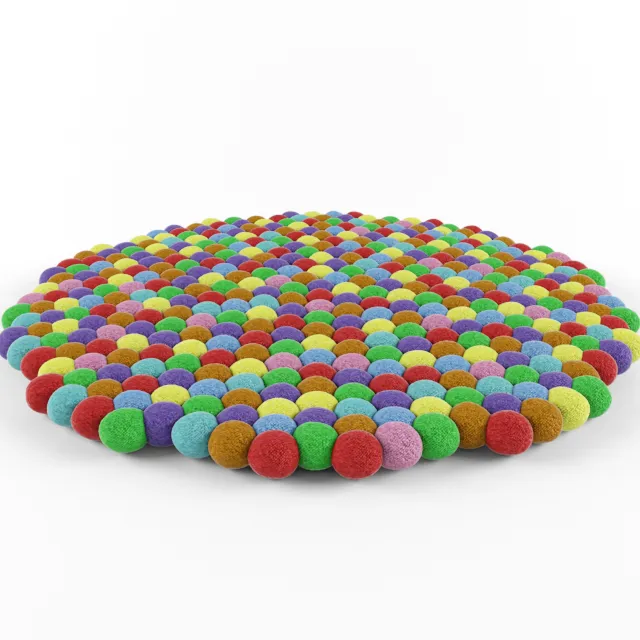 decoration - Round rug 4 3D Model