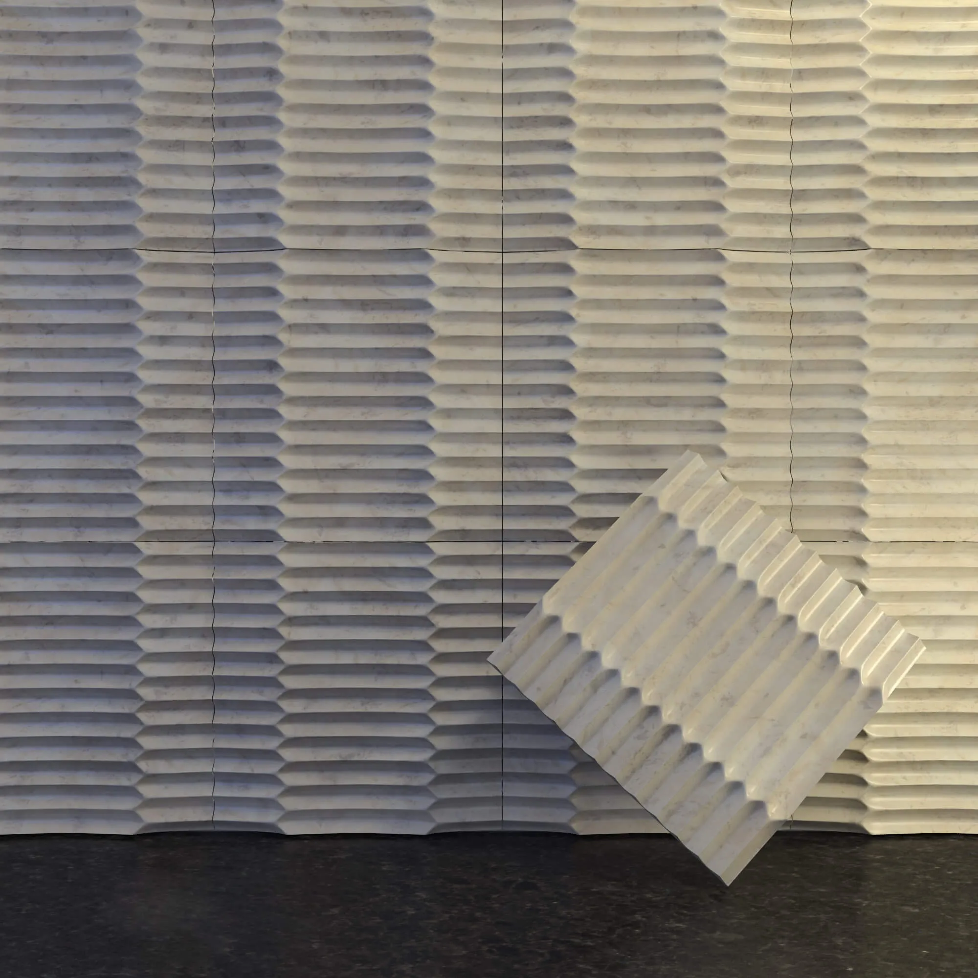 decoration - Ruffle panel 3D Model