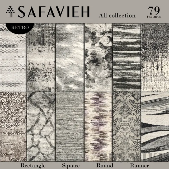 decoration - Safavieh carpets and rugs 3D Model