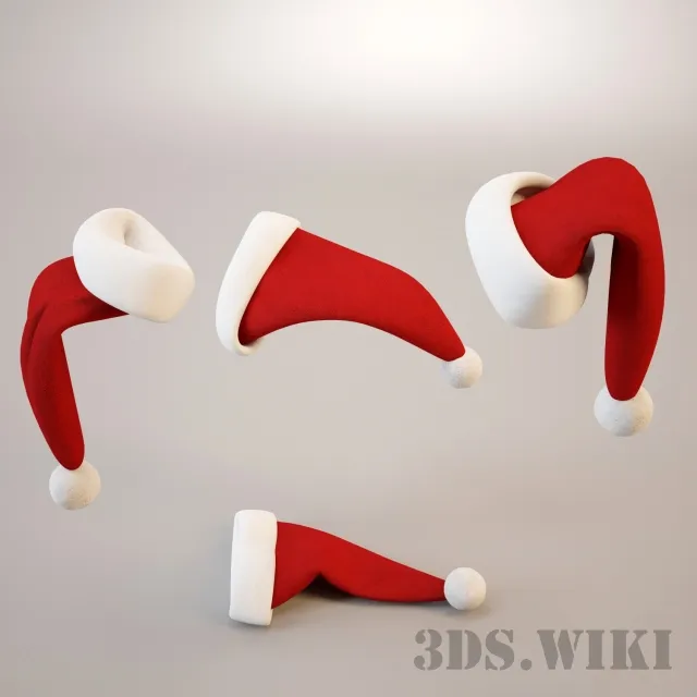 decoration - Santa Claus hats 3D Model