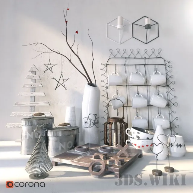 decoration - Scandinavian decor 3D Model