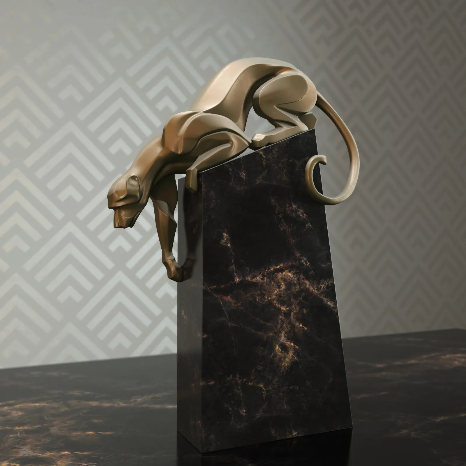 decoration - Sculpture jaguar 03 3D Model