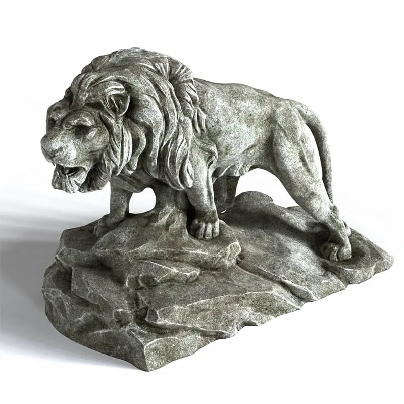 decoration - Sculpture of a lion 3D Model