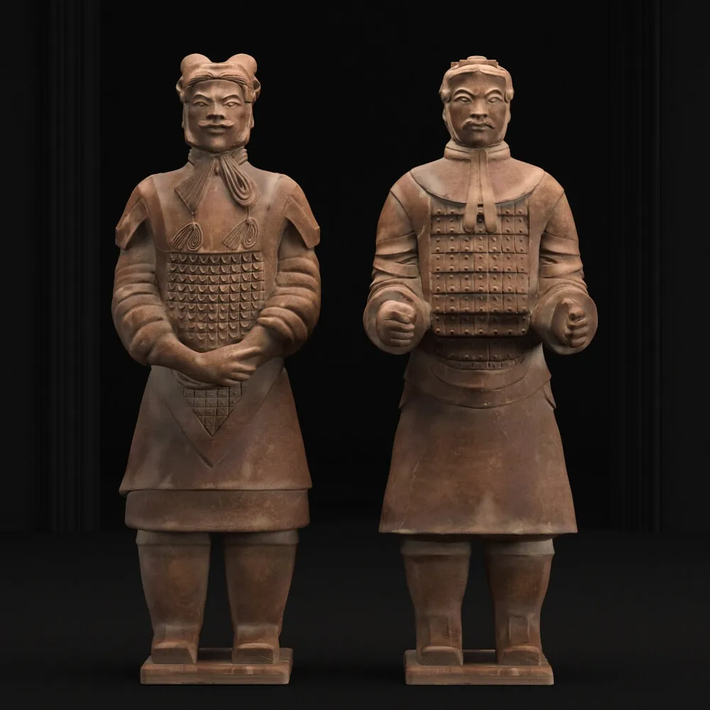 decoration - Sculpture of soldiers of the terracotta army 3D Model