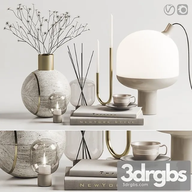 Decoration Set 001 Hauri Candleholder Arche Collection Curiosity Objects 3D Model Free