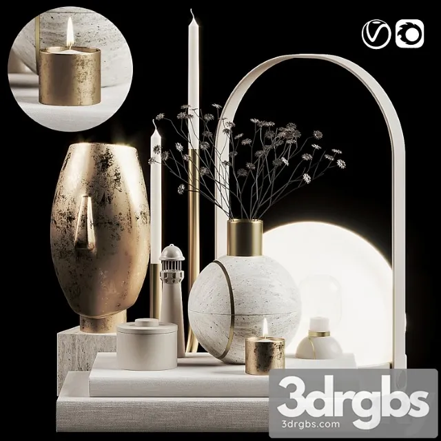 Decoration set 009 3D Model Free