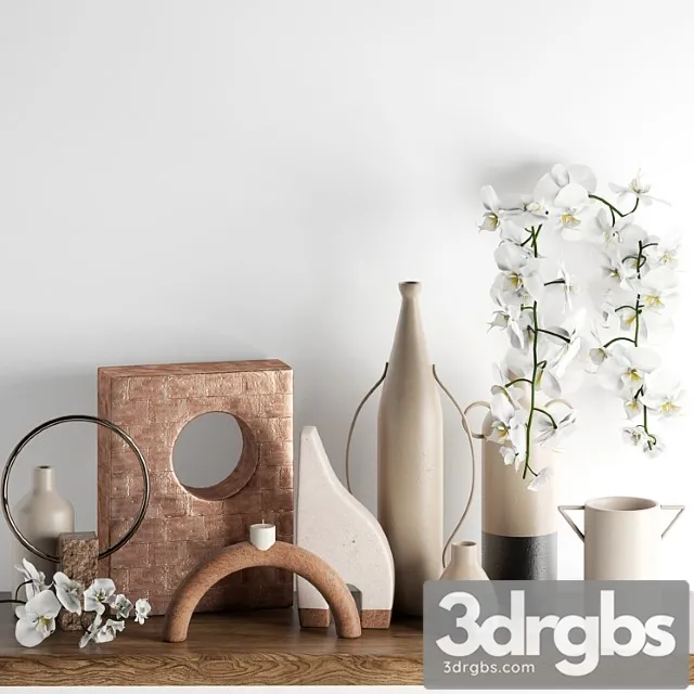 Decoration Set 19 By West Elm 3D Model Download