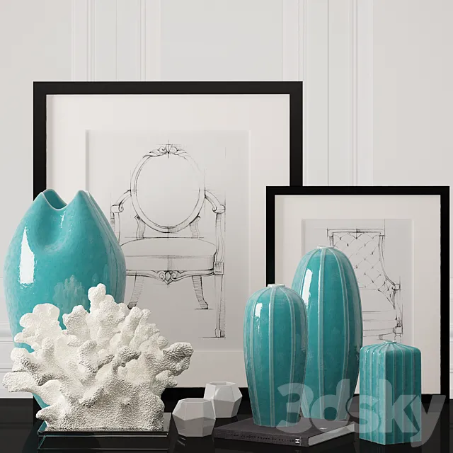 Decoration set 2 by Kelly Hoppen 3DModel