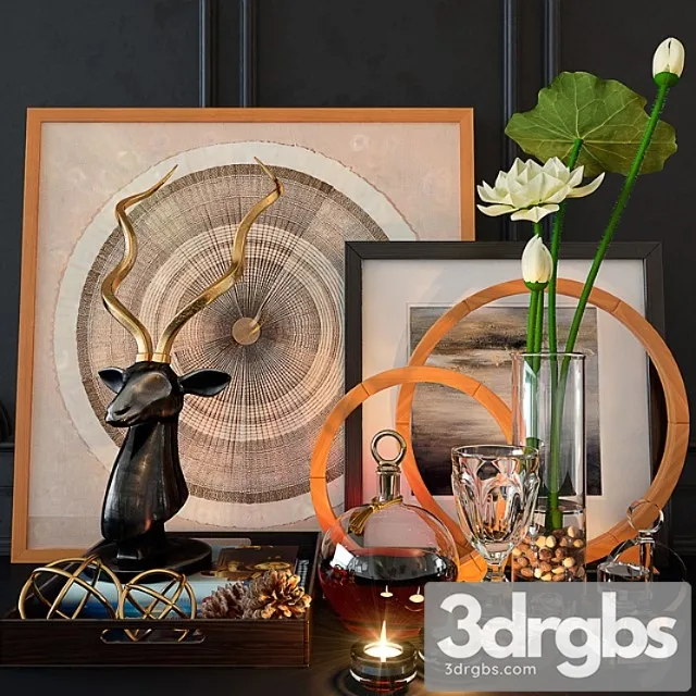 Decoration Set 3 2 3D Model Free