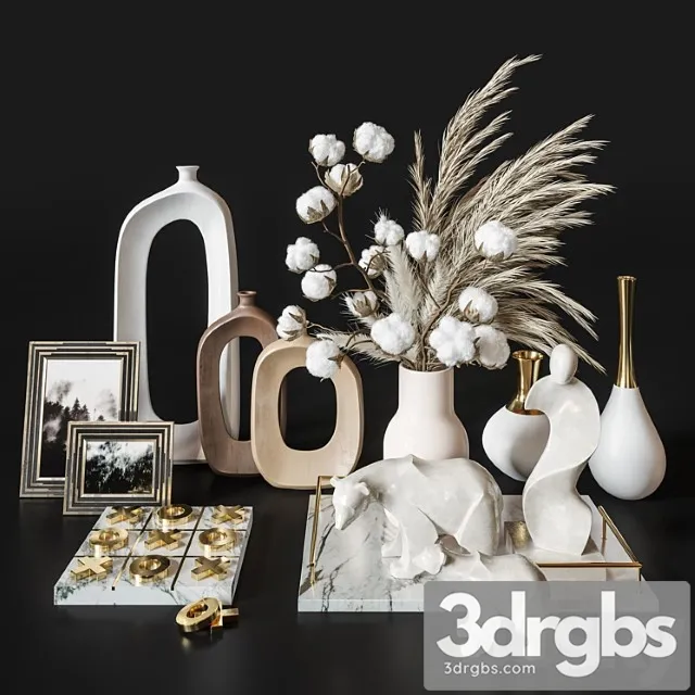 Decoration set 34 cotton pampas